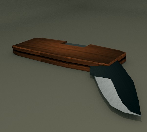 Simple unrigged Flip Knife with texture's preview image 1